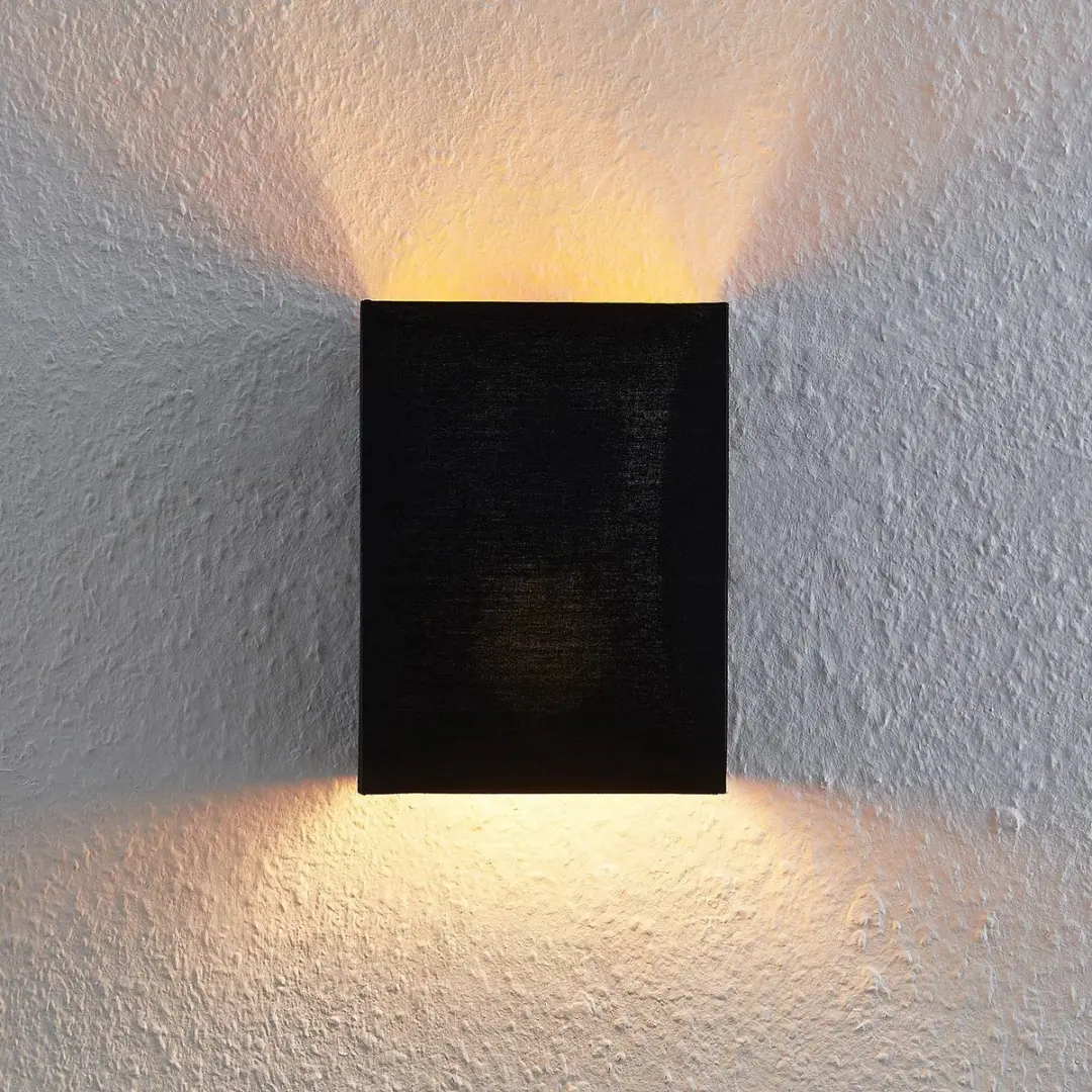 Lindby Wandlamp 1 Licht - Nikkel Satijn/Zwart/Goud