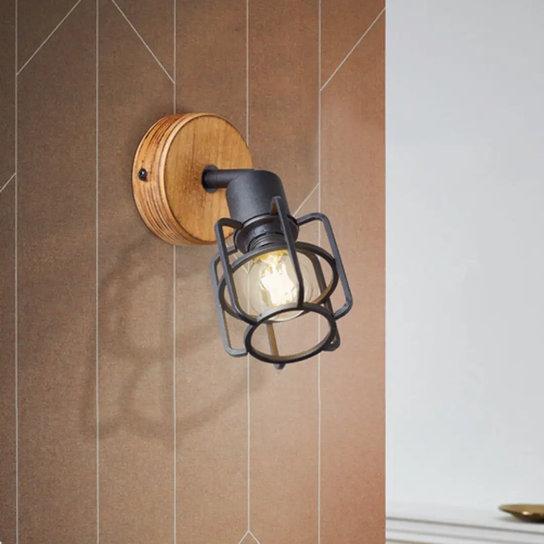 Brilliant Gwen Plafondspot E14 - Hout/Zwart