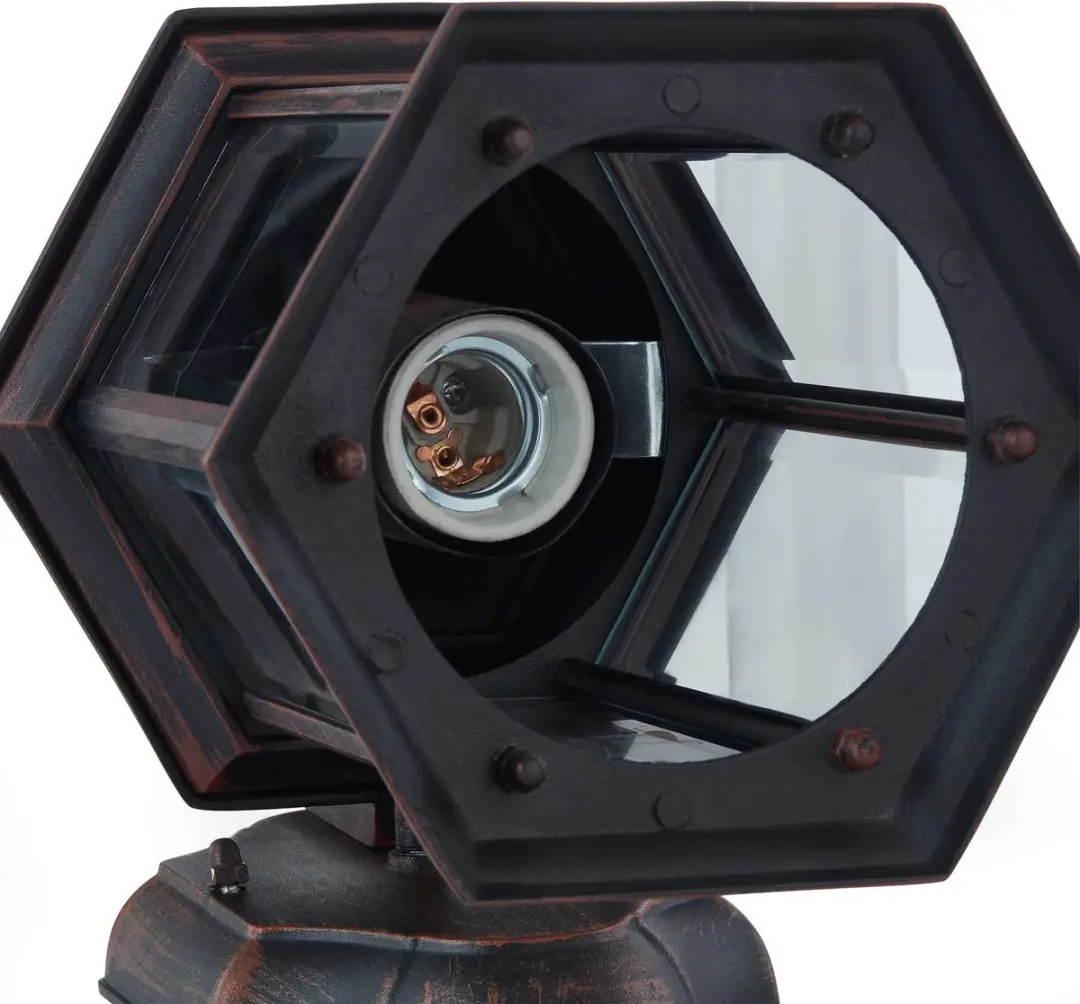 Lindby Wandlamp Buiten Aluminium Glas 30.5cm E27 Roest