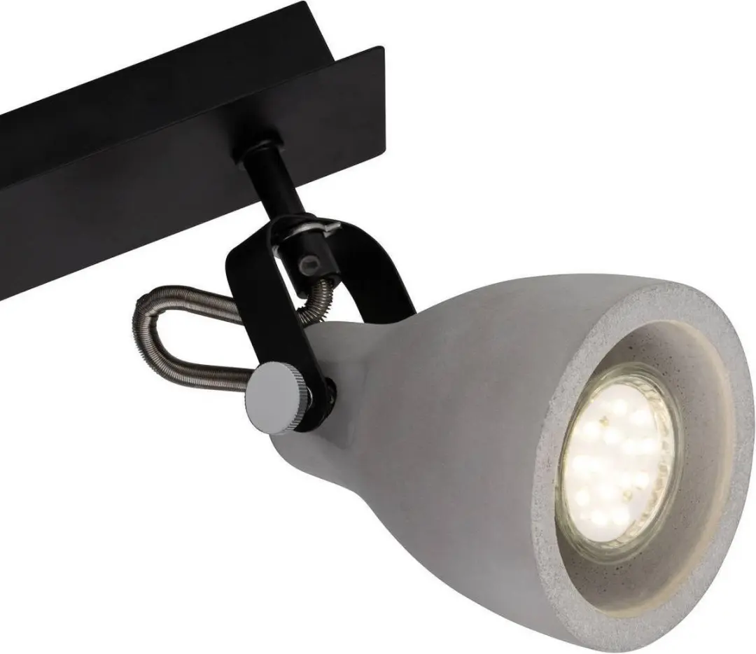 Brilliant Plafondlamp - Wit licht - Grijs/Zwart