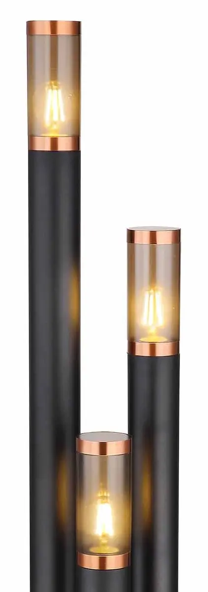 Globo Boston Vloerlamp - 3x E27 - 28cm - Zwart
