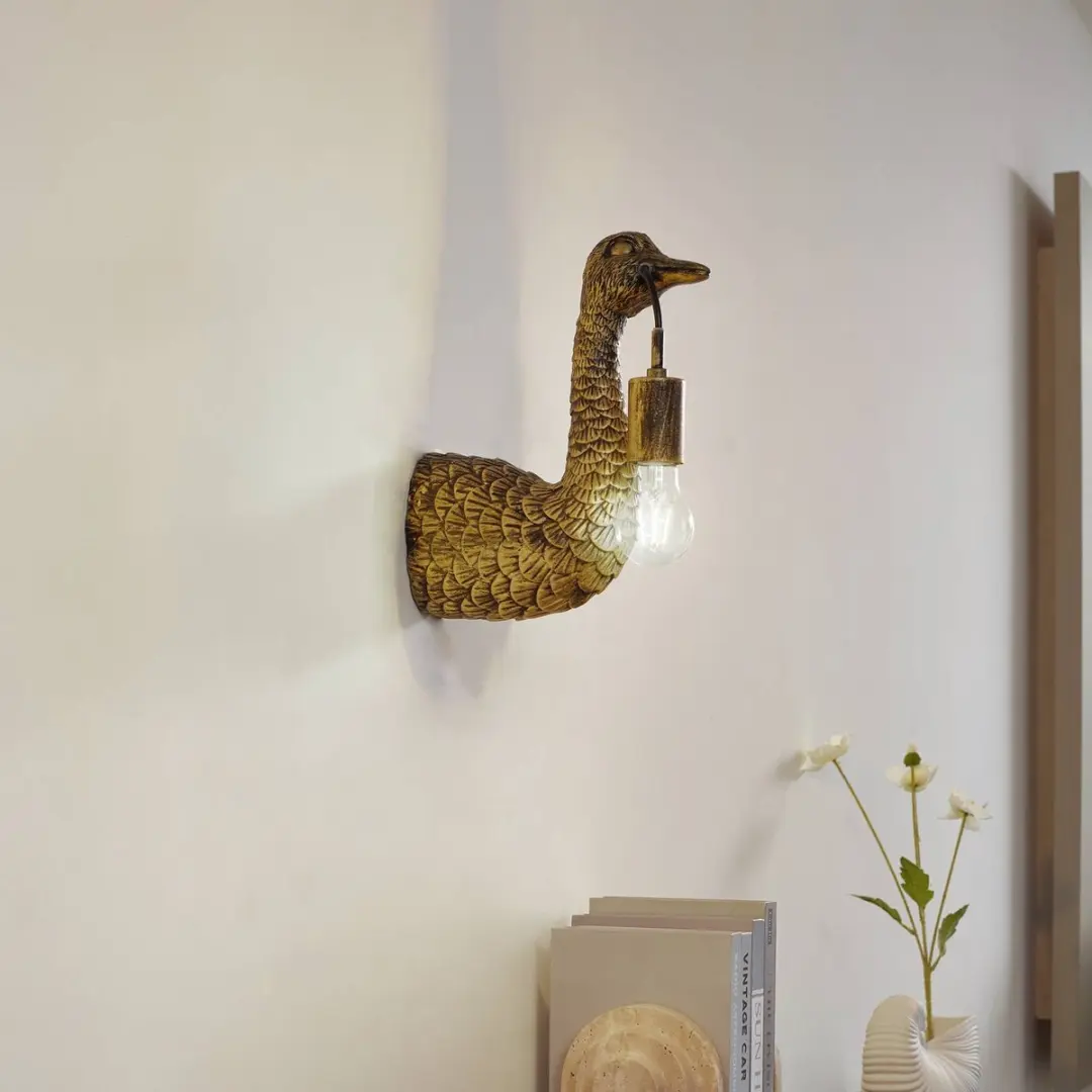 Lindby Wandlamp 1 Licht E27 - Messing