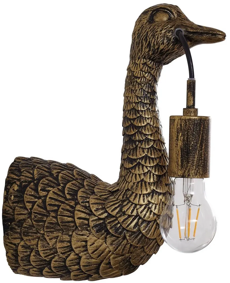 Lindby Wandlamp 1 Licht E27 - Messing