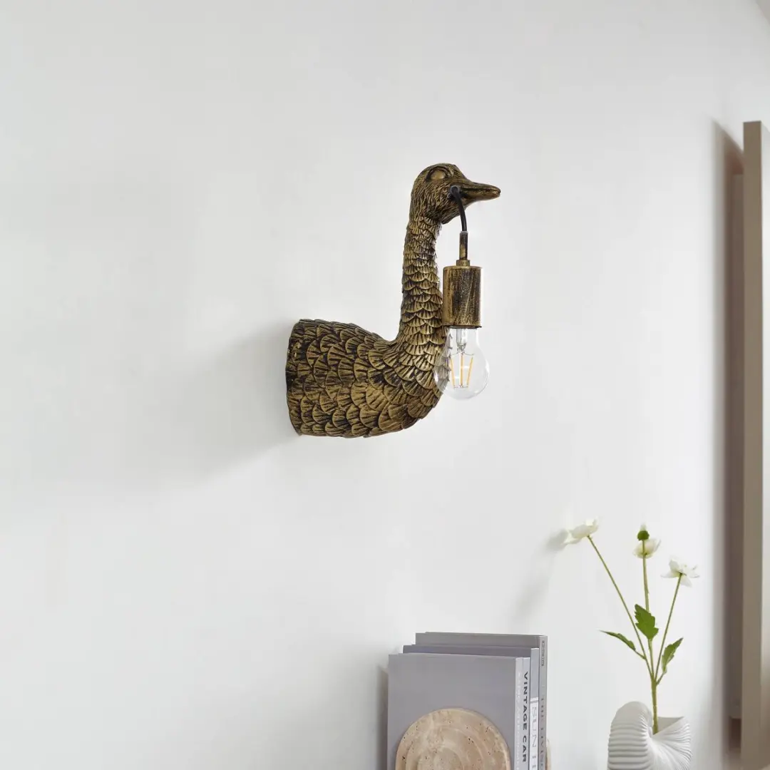 Lindby Wandlamp 1 Licht E27 - Messing