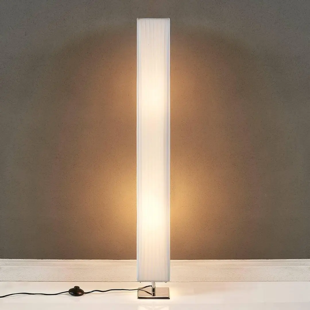 Lindby Vloerlamp 2-lichts - 120cm - Wit/Chroom