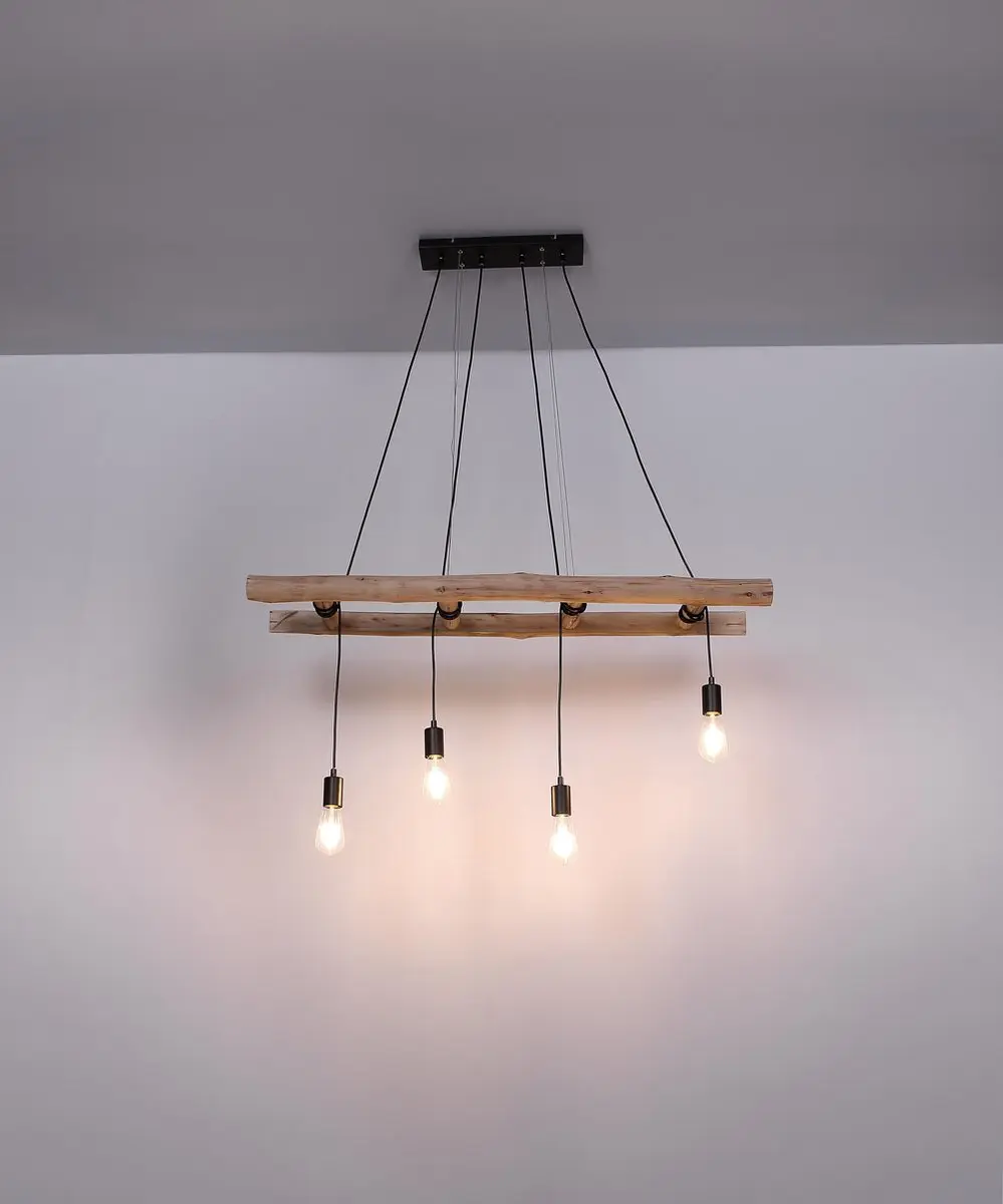 Globo Irmgard Hanglamp - 4x E27 - Naturel