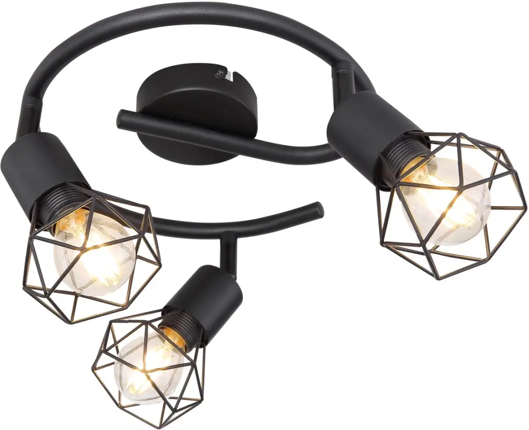 Globo Plafondlamp Spotrondell Kooi 3x E14