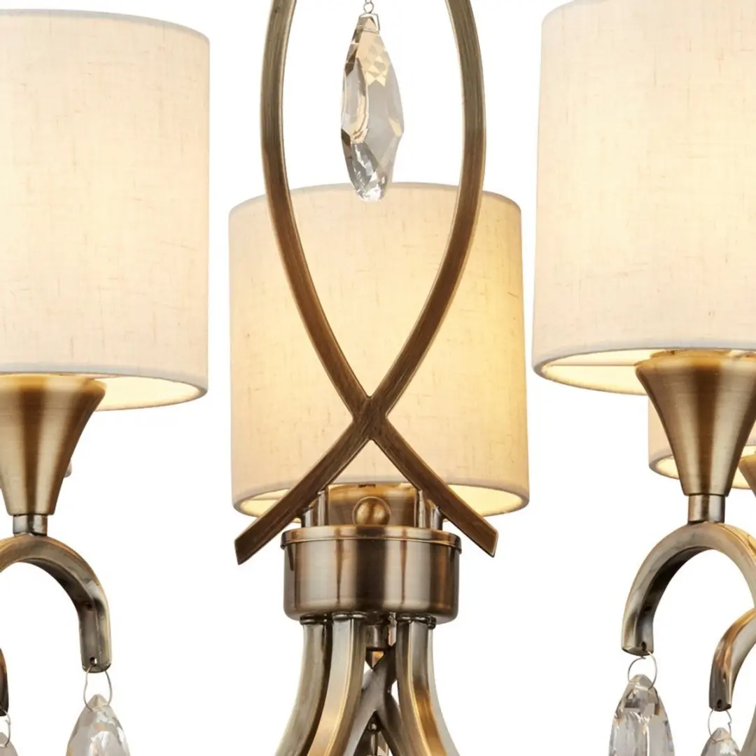 Searchlight Alberto Kroonluchter 5 Lichts - Brons