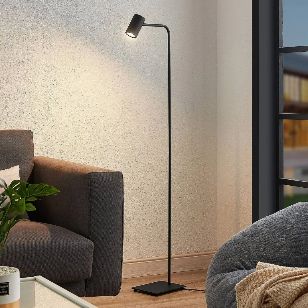Lindby Vloerlamp 1 Lichtpunt GU10 140cm - Zandzwart