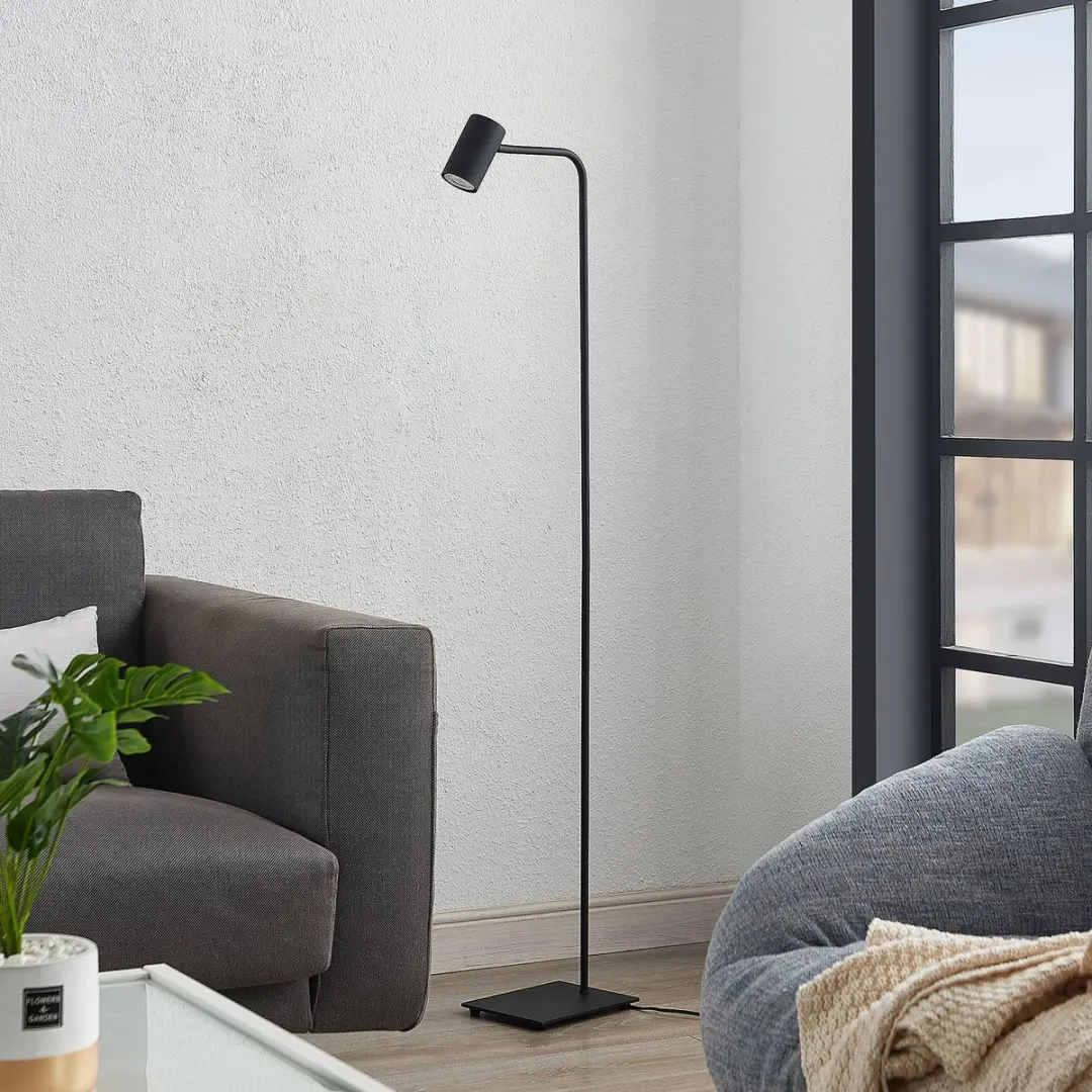 Lindby Vloerlamp 1 Lichtpunt GU10 140cm - Zandzwart