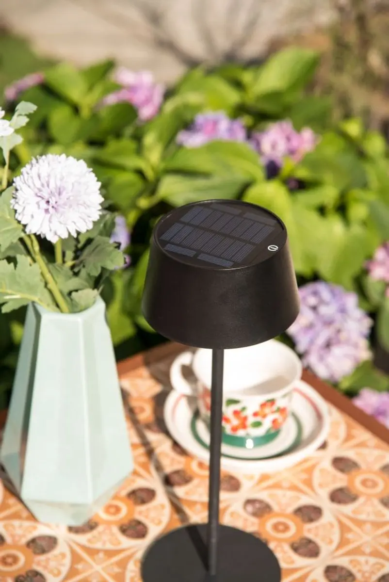 Lutec Aurora Draagbare Solar Tafellamp - 100 Lm - 3000K - Zwart