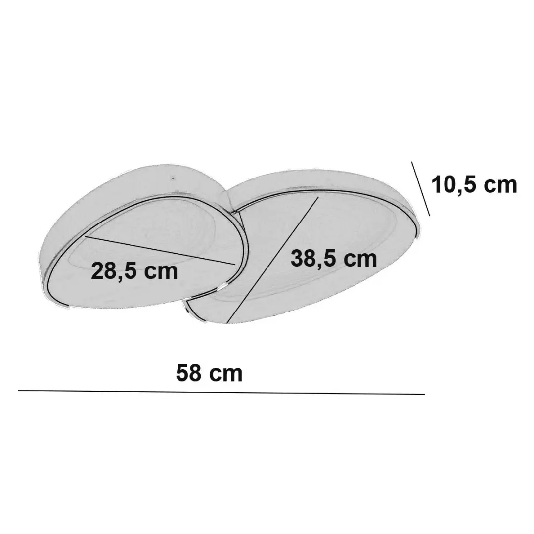 Freelight Organico Plafondlamp 2x40W - 58cm - Wit