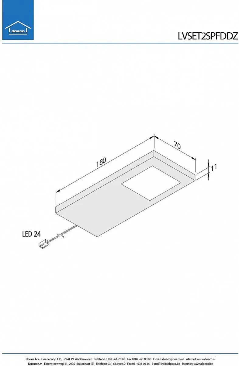 Hera Slim Pad F Dynamic LED Set 2 Spots 24V - Zwart