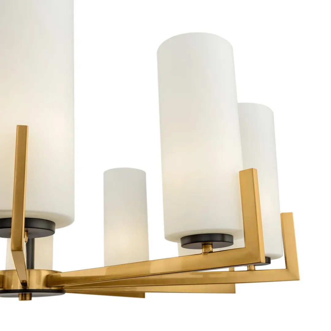 Maytoni Fortano Kroonluchter - 10 Lichtpunten Ø86cm - Zwart/Messing