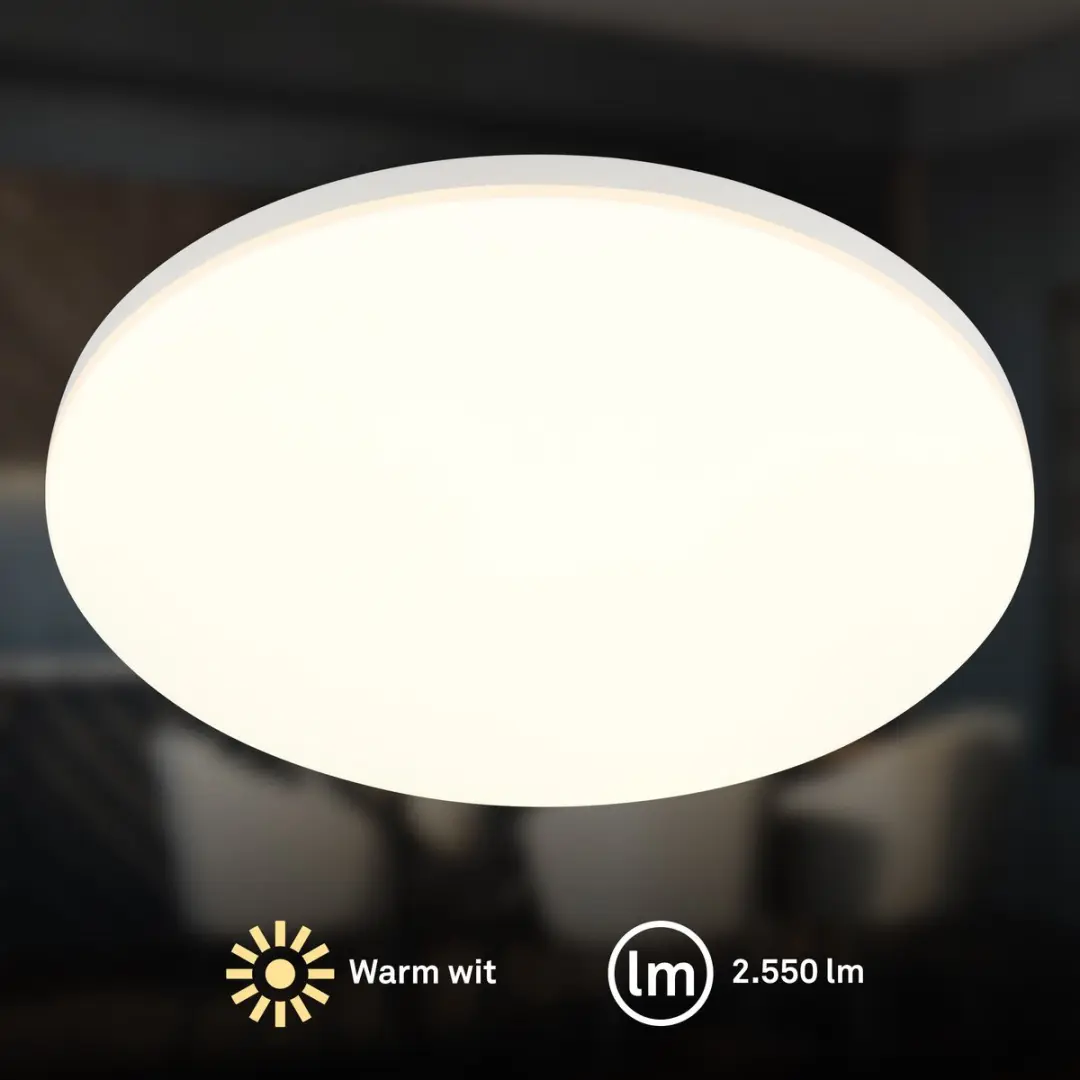 Briloner Stan LED Plafondlamp 24W - Ø36cm - Wit