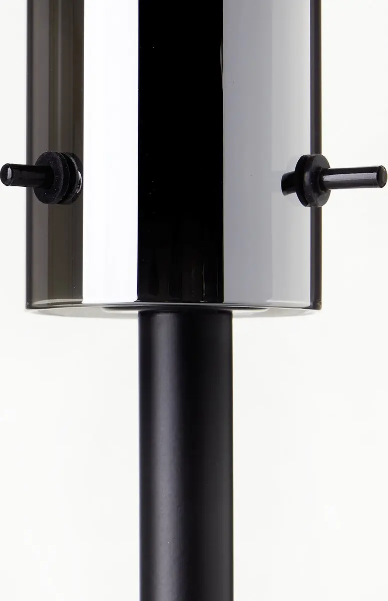 Brilliant Glasini Tafellamp - Zwart Smoke Glas