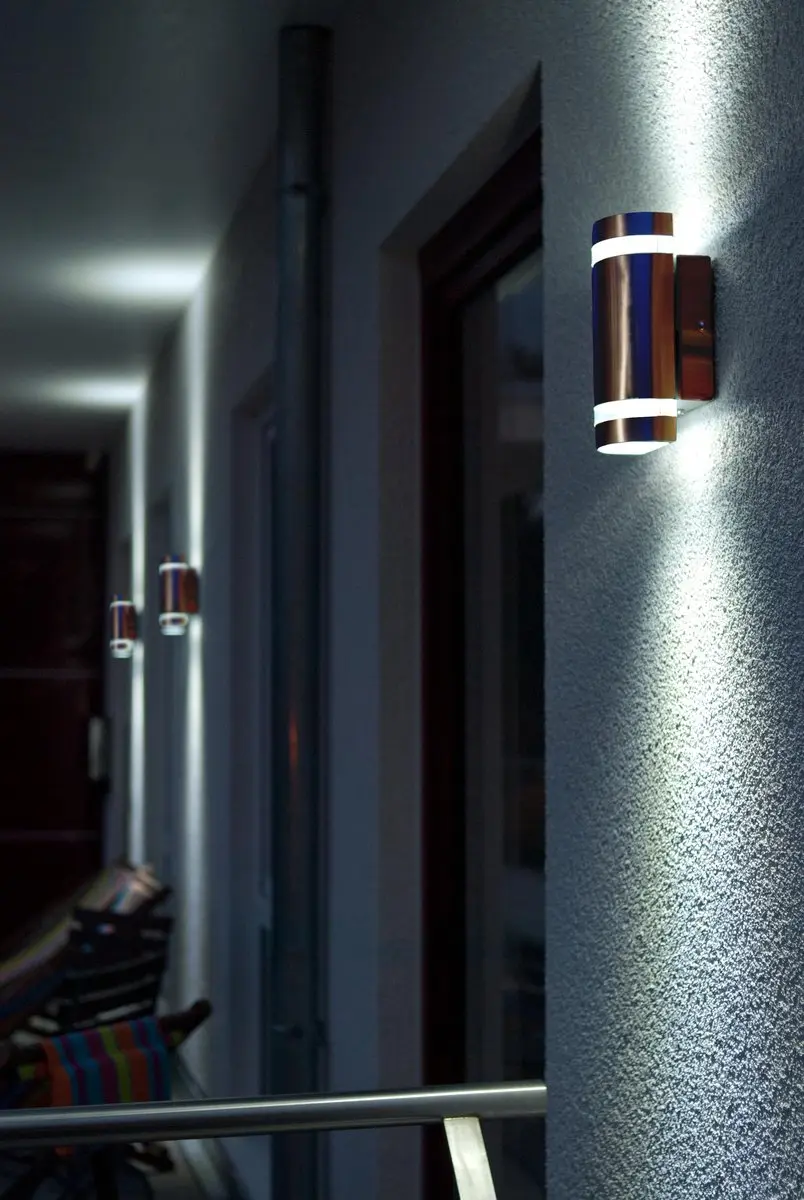 Lutec Focus Wandlamp 2xGU10 IP44 - Zilver