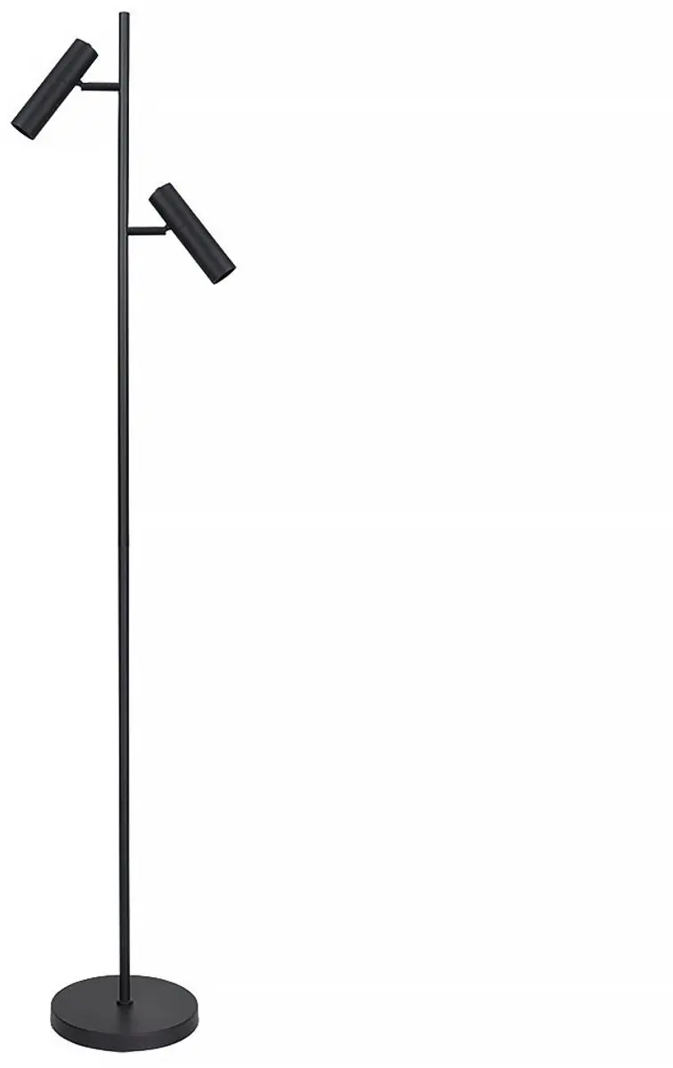 Freelight Undici Vloerlamp 2 Lichtpunten 150cm - Zwart