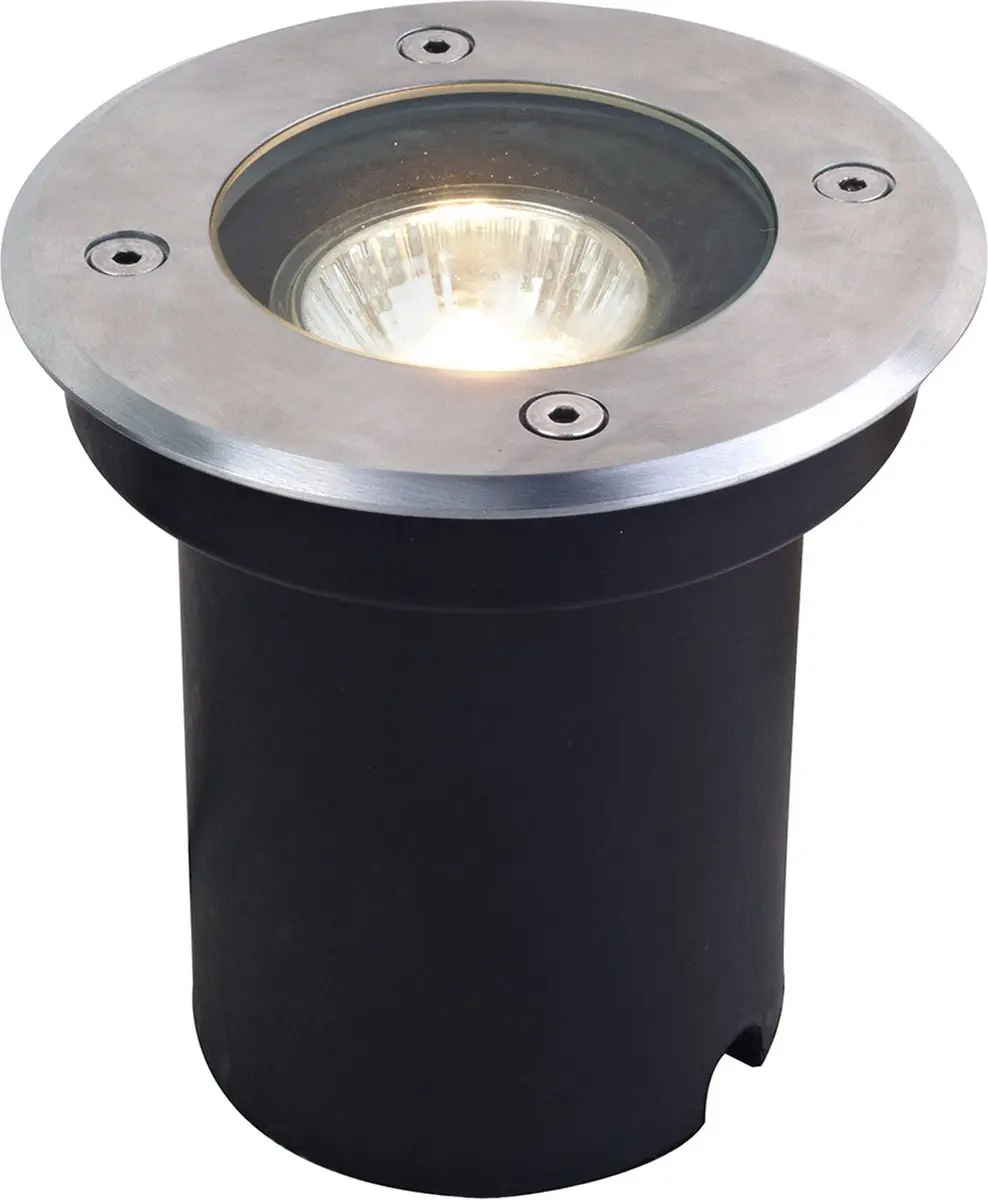 Lucande Grondspot Inbouwlamp GU10 35W - Roestvrij staal