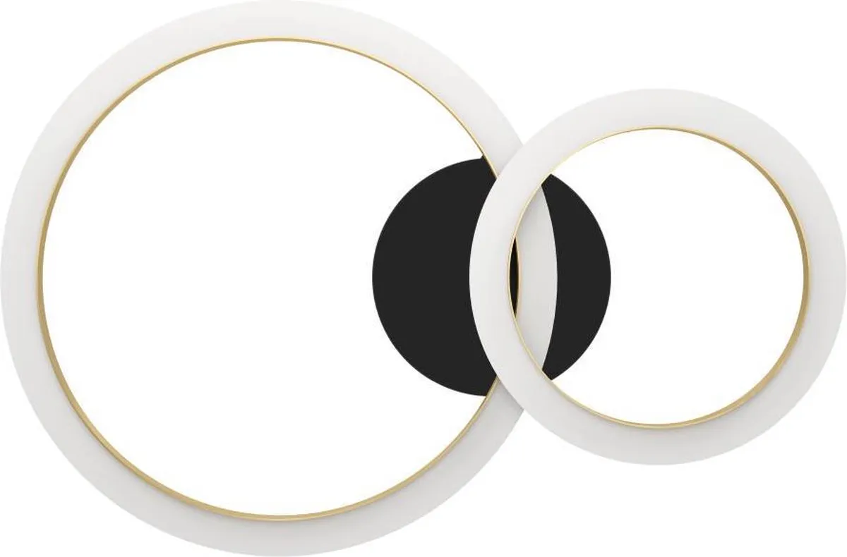 Eglo Calliera Plafondlamp LED 42cm - Dimbaar - Zwart/Goud/Wit