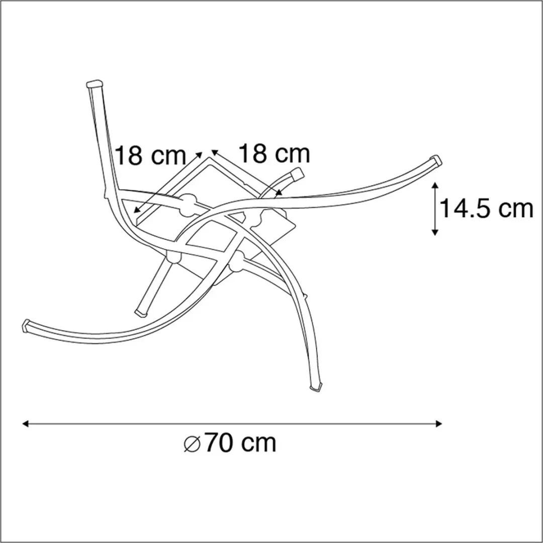 Paul Neuhaus Paulina LED Plafondlamp - 4 Lichtpunten 3000K - Staal