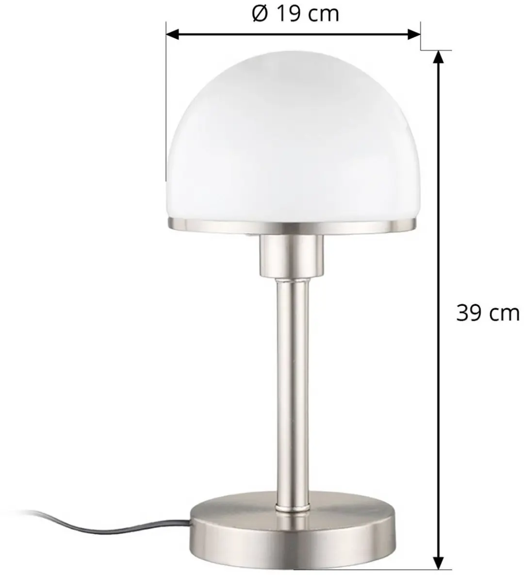 Lindby Tafellamp 1 Licht Metaal Glas 39cm E27 Wit