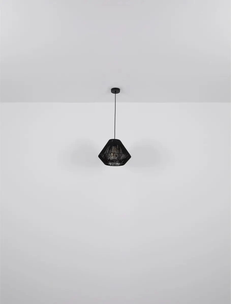 Globo Houdini Hanglamp E27 - 6 Lichtpunten - Zwart - afbeelding 6 van 6