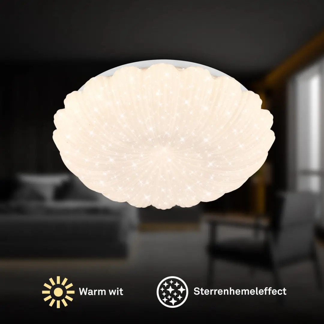 Briloner Cosmo LED Plafondlamp - Ø28.5cm - Warm wit
