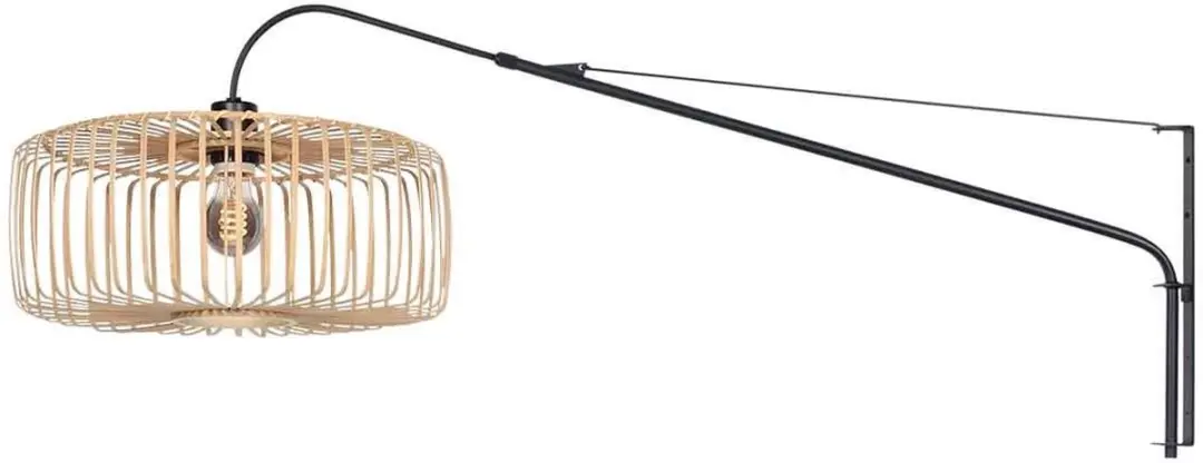 Steinhauer Breeza-Beache 4153ZW Wandlamp - Ø50cm - Beige/Zwart
