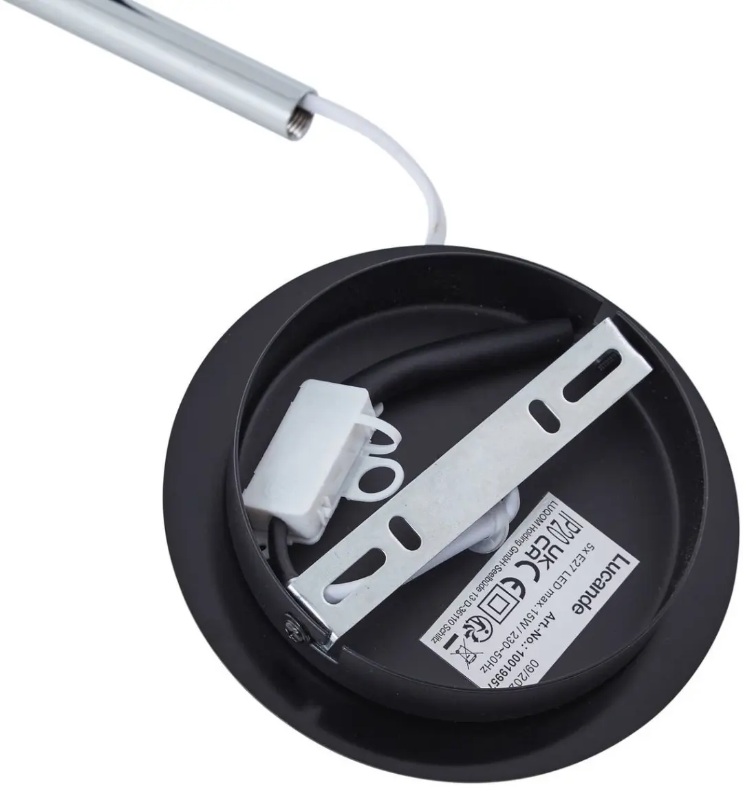 Lucande Plafondlamp 5-Lichts - Ø59cm - Zwart