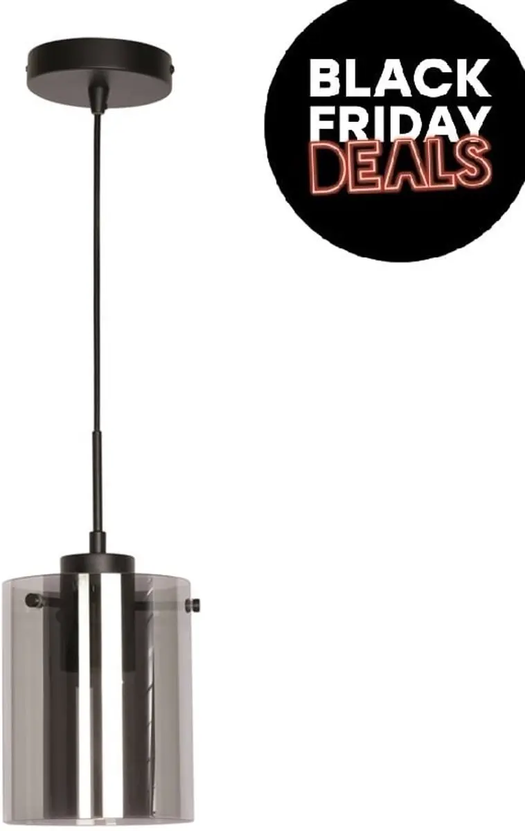 Freelight Interno Hanglamp - Zwart & Smoke Glas