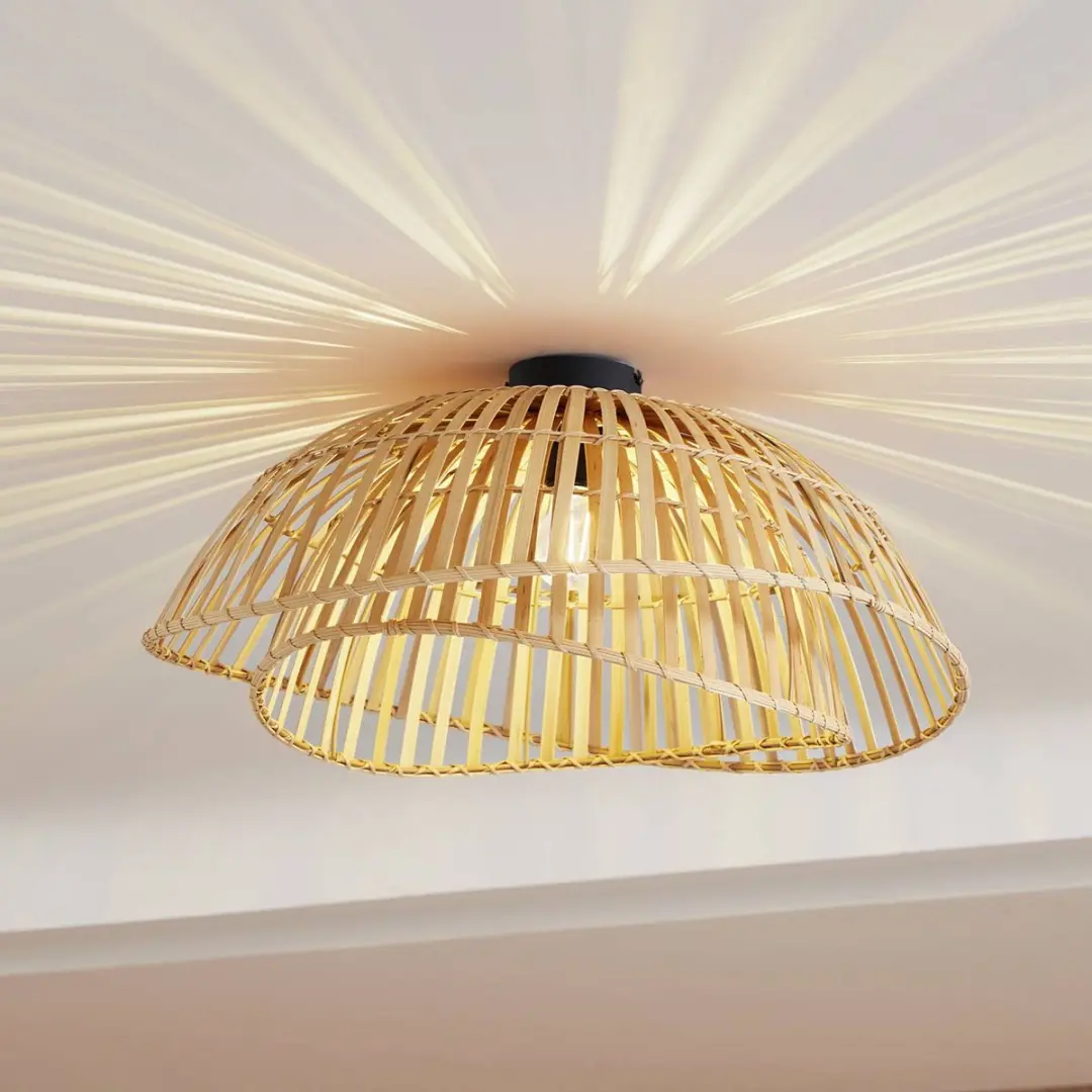Lindby Plafondlamp Bamboe 64cm