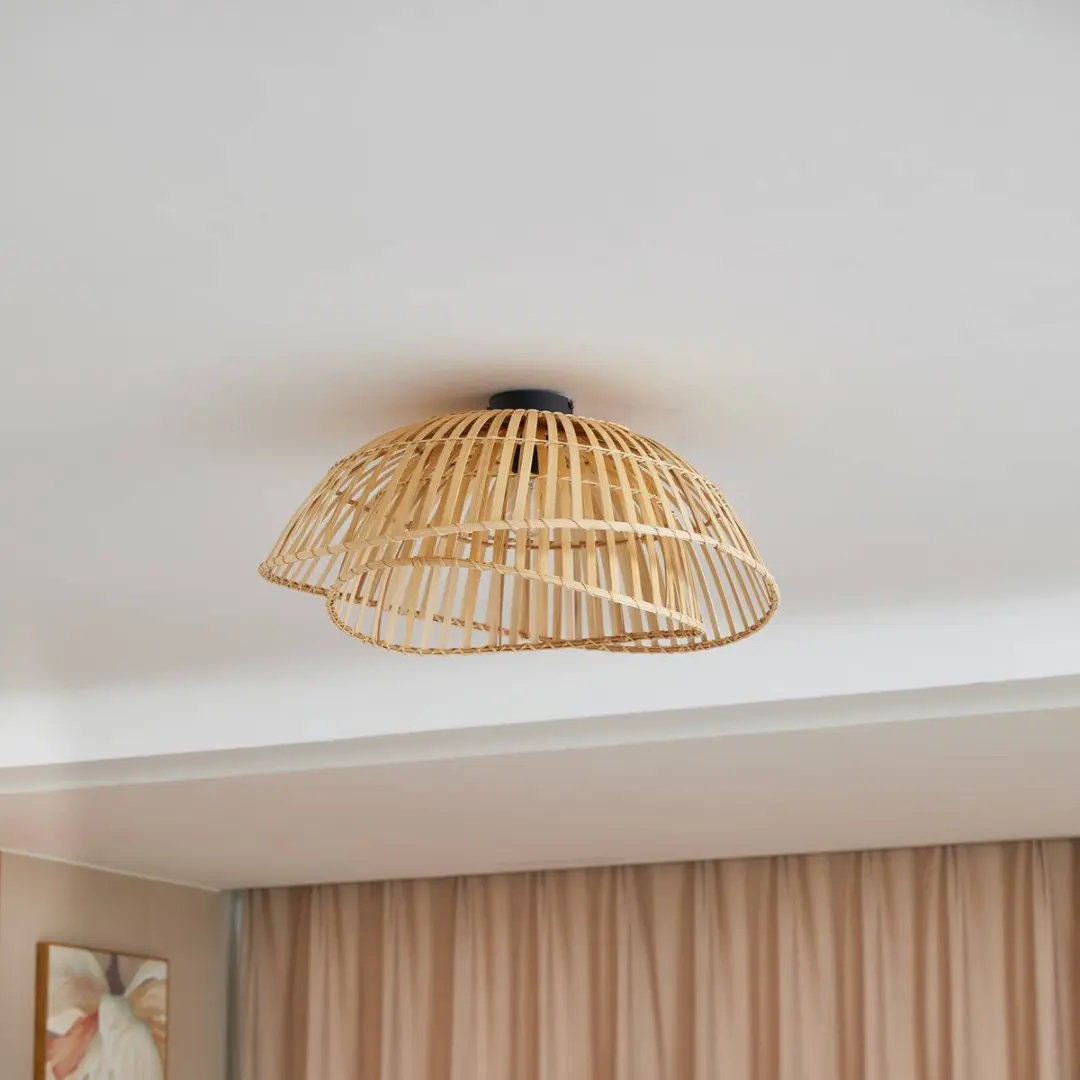 Lindby Plafondlamp Bamboe 64cm - E27