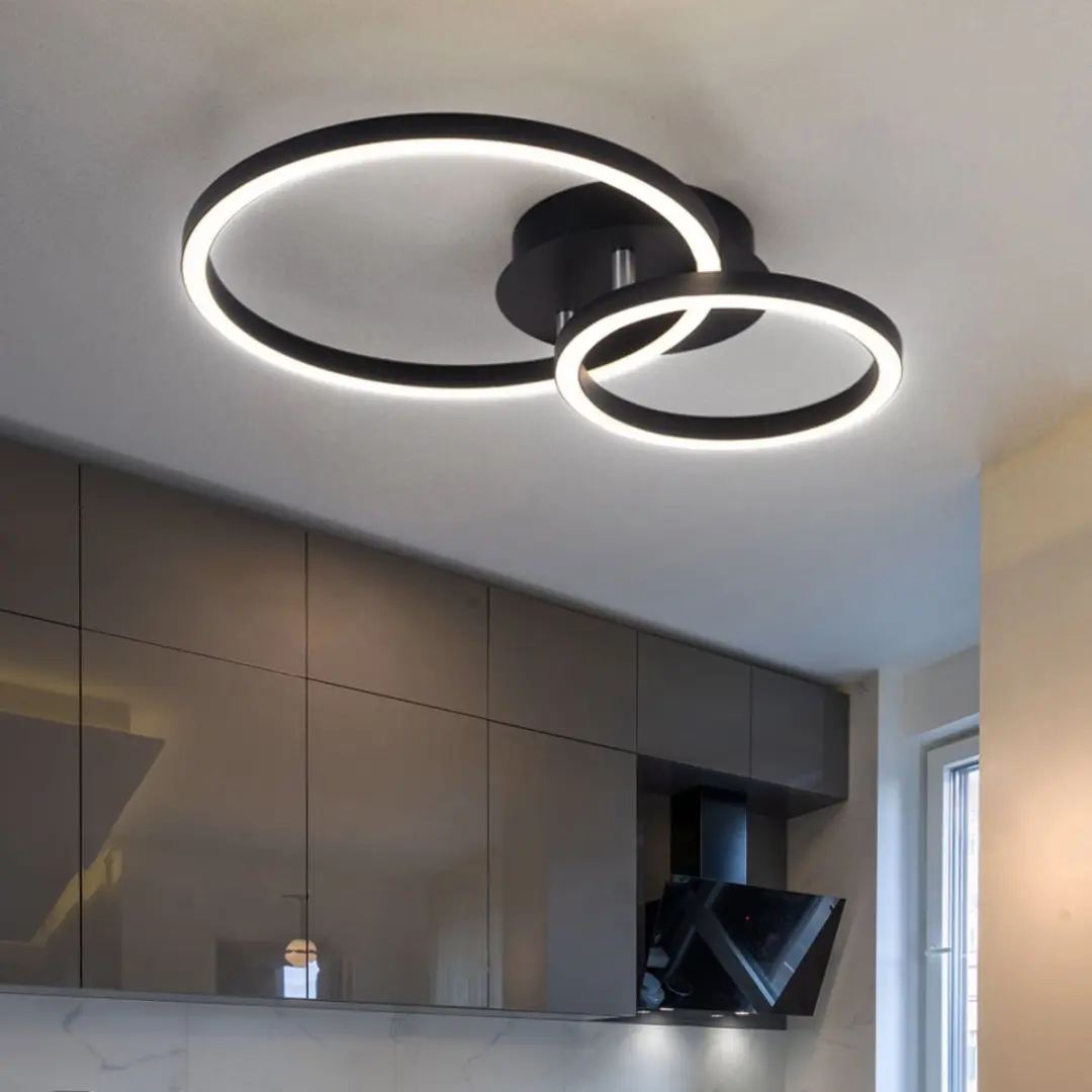 Globo Plafondlamp Ring 18W 600lm - Zwart - afbeelding 6 van 6