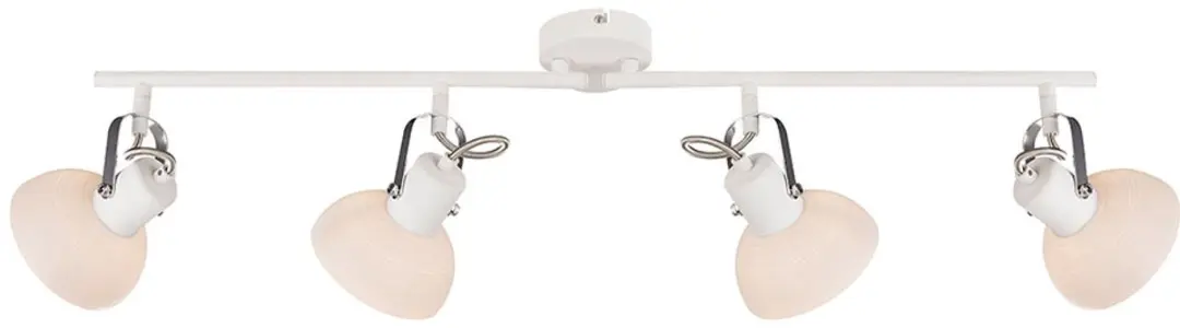 Globo Plafondlamp Chroom - Wit - 3 spots beweegbaar