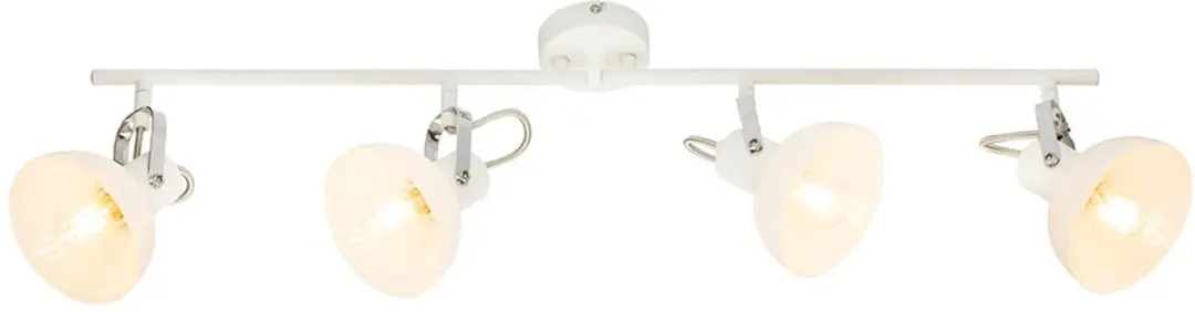 Globo Plafondlamp Chroom - Wit - 3 spots beweegbaar
