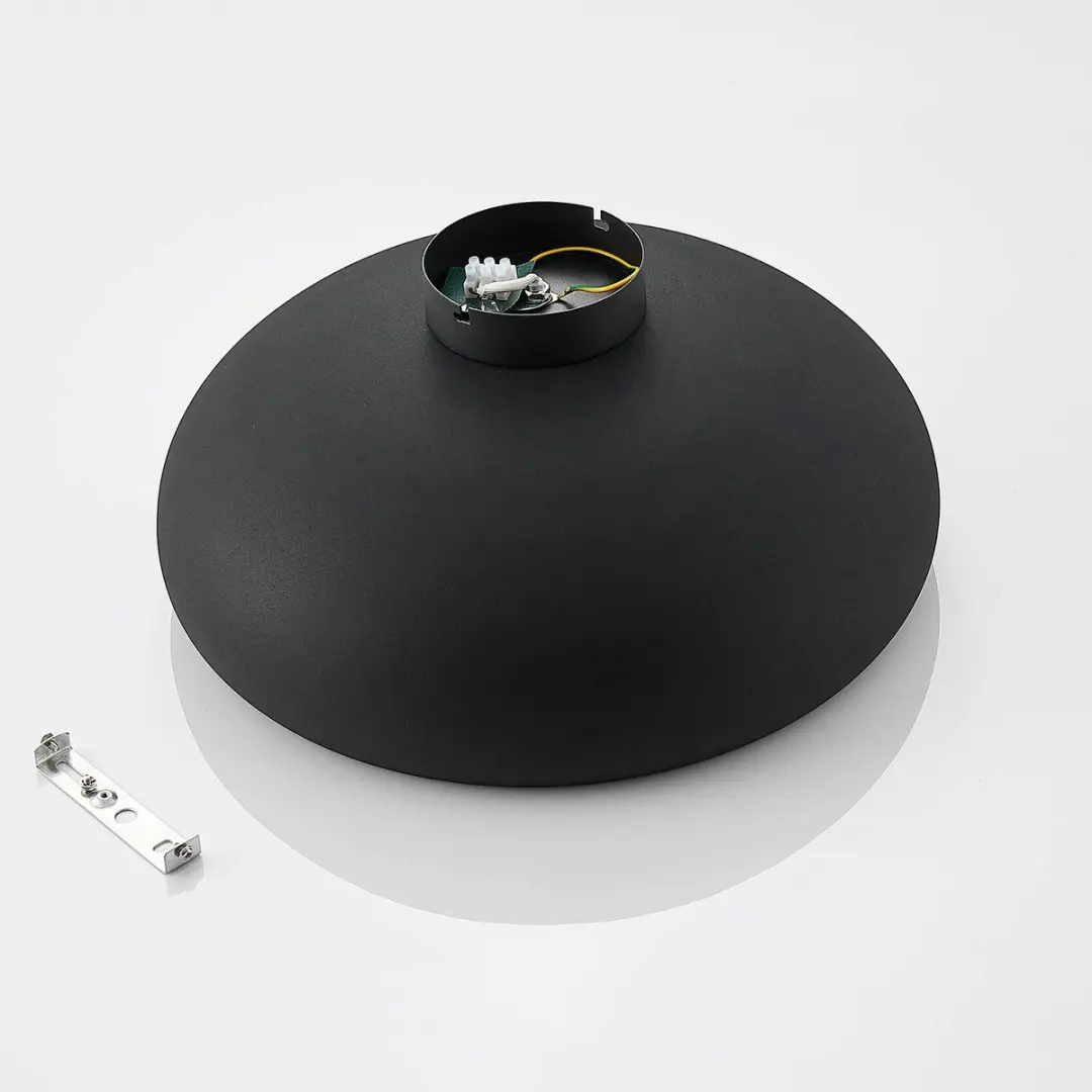 Lindby Plafondlamp Metaal 1 Licht E27 - Ø40cm - Zwart/Goud - afbeelding 6 van 6