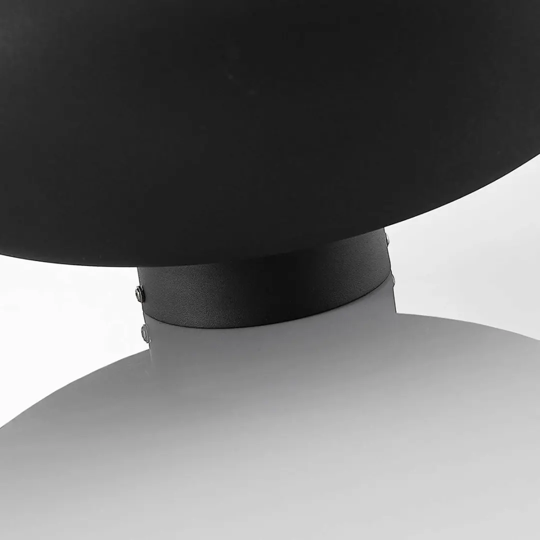 Lindby Plafondlamp Metaal 1 Licht E27 - Ø40cm - Zwart/Goud