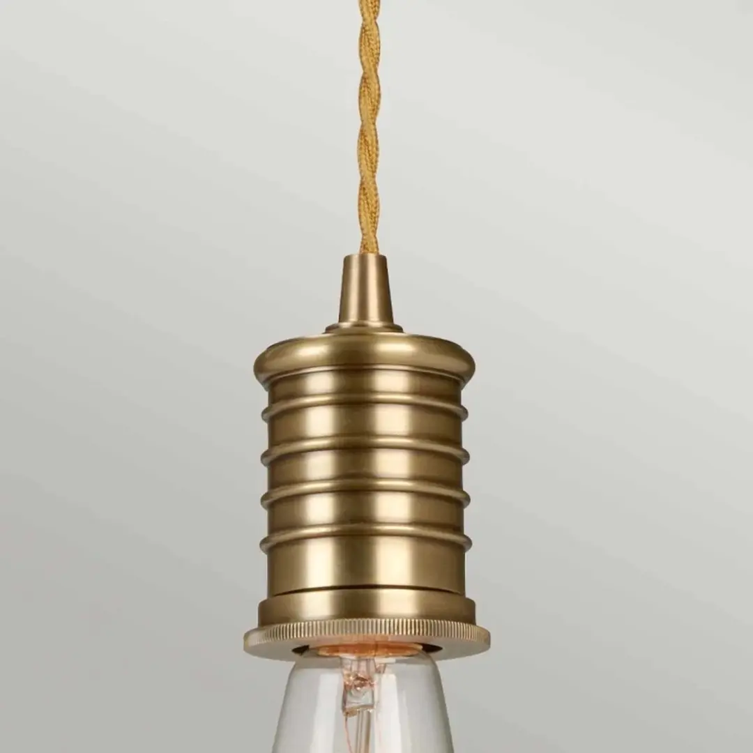 Elstead LED Hanglamp E27 60W - Dimbaar - Aged Brass