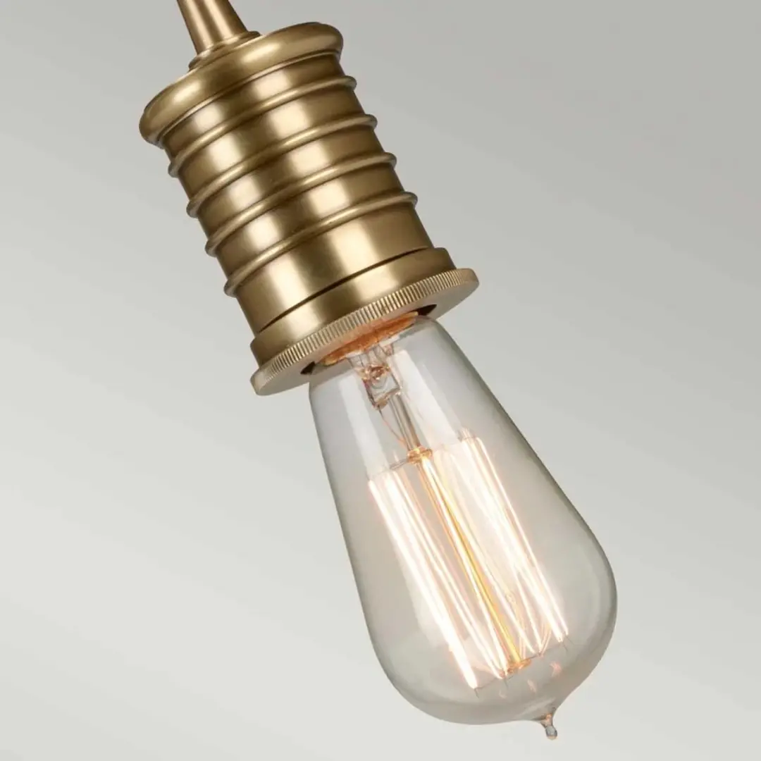 Elstead LED Hanglamp E27 60W - Dimbaar - Aged Brass