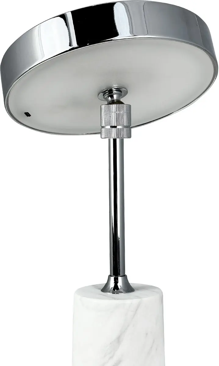 Dyberg Larsen Starlight LED Tafellamp - 2W - Chroom/Wit Marmer