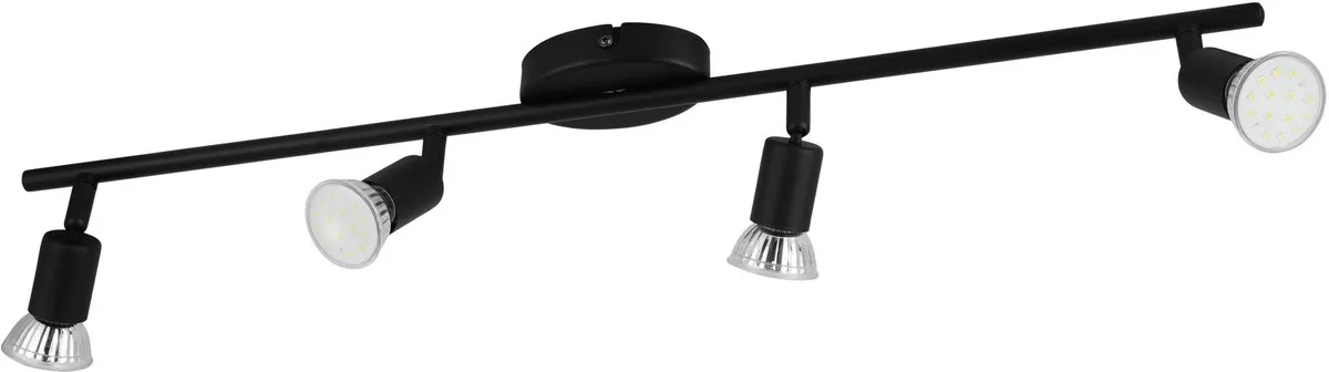 Eglo Buzz-Led Spot GU10 - 4 Lichtpunten - Zwart