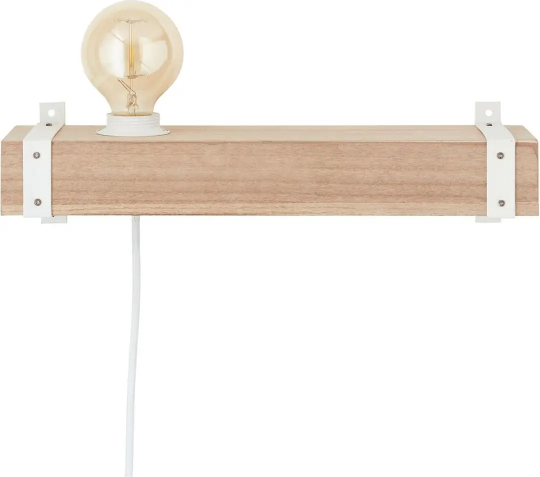 Brilliant Wandlamp Whitewood 1-lichts