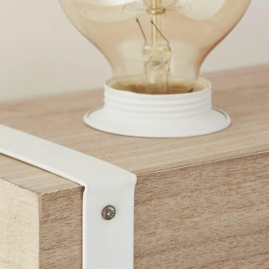 Brilliant Wandlamp Whitewood 1-lichts - Warm wit - Hout/wit - afbeelding 6 van 6