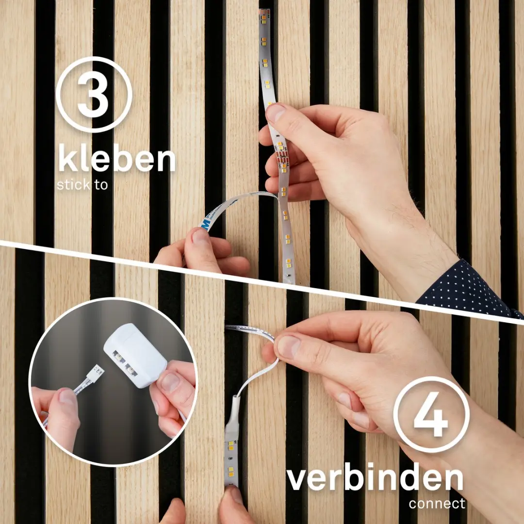 Briloner LED Strip Starter Kit 2,6m WW - 8018147 - Wit 3000K - afbeelding 6 van 6