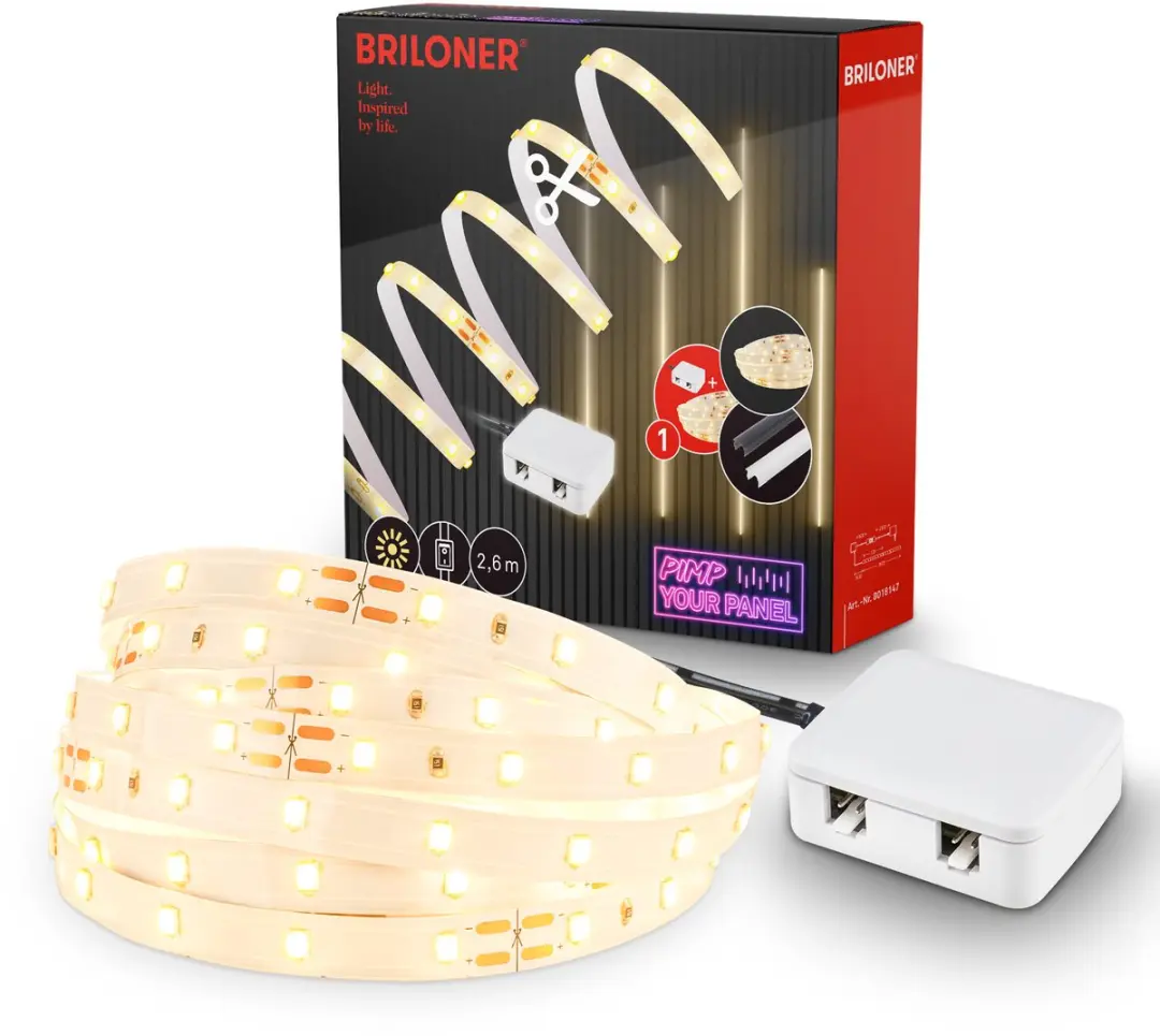 Briloner LED Strip Starter Kit 2,6m WW