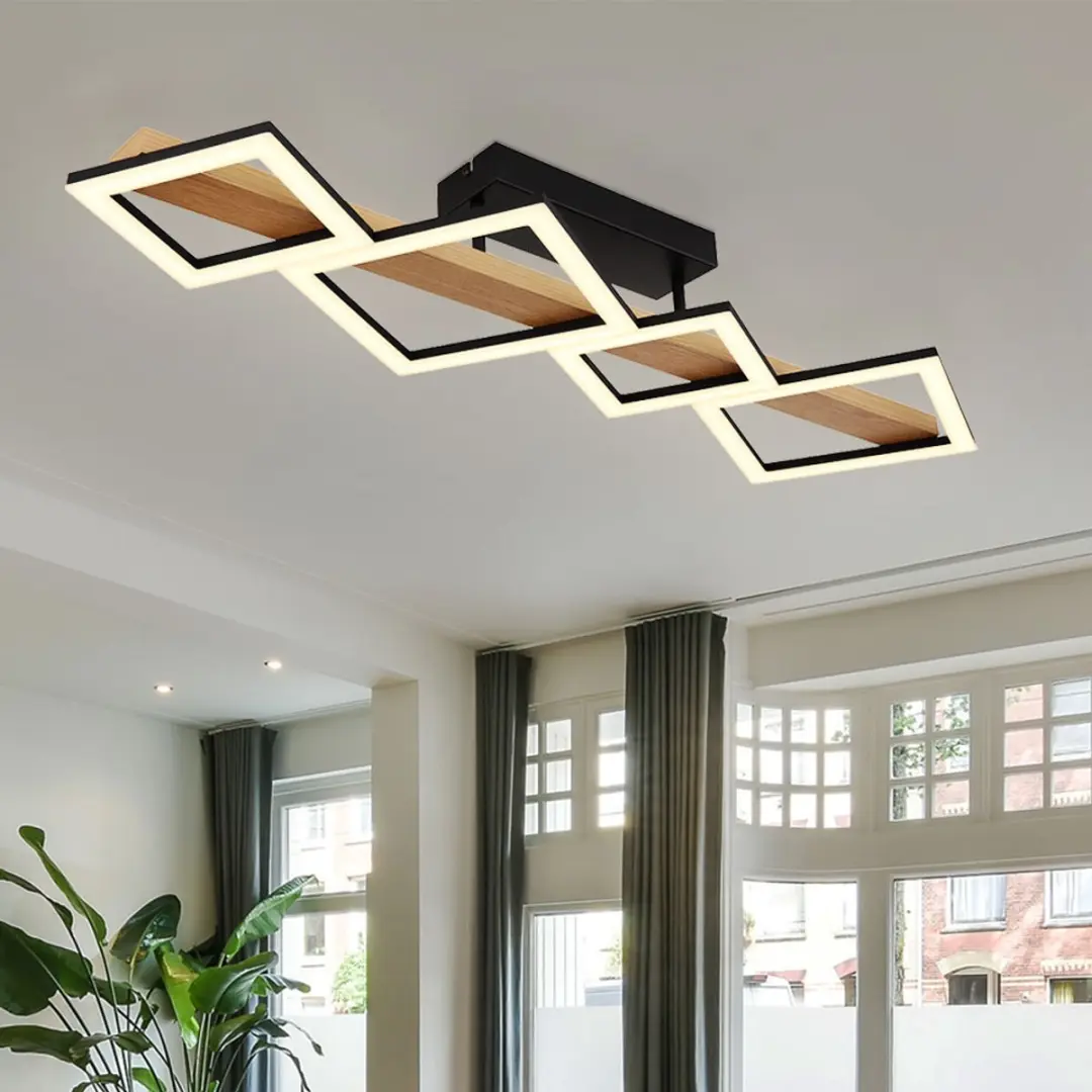 Globo LED Plafondlamp Hout 35W 1880Lm Warm Wit - afbeelding 6 van 6