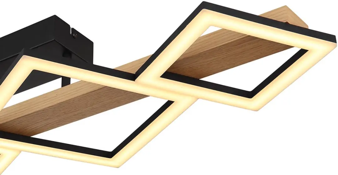 Globo LED Plafondlamp Hout 35W 1880Lm Warm Wit