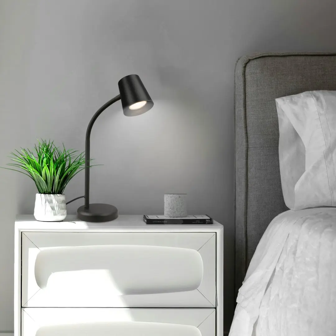 Briloner Skriva Tafellamp - 9W Warm Wit - Zwart