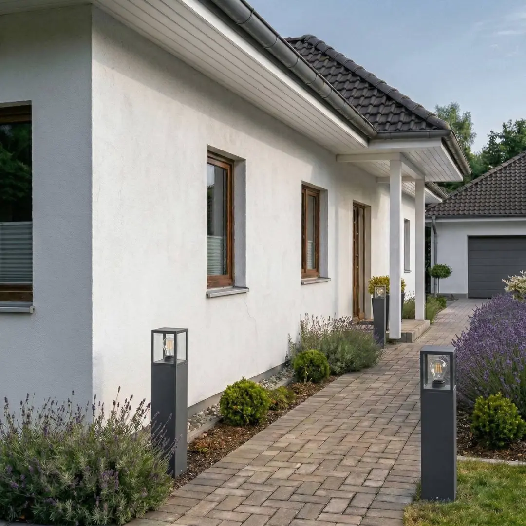 Lucande Tuinpadverlichting 15W E27 - Gegoten aluminium - Antraciet